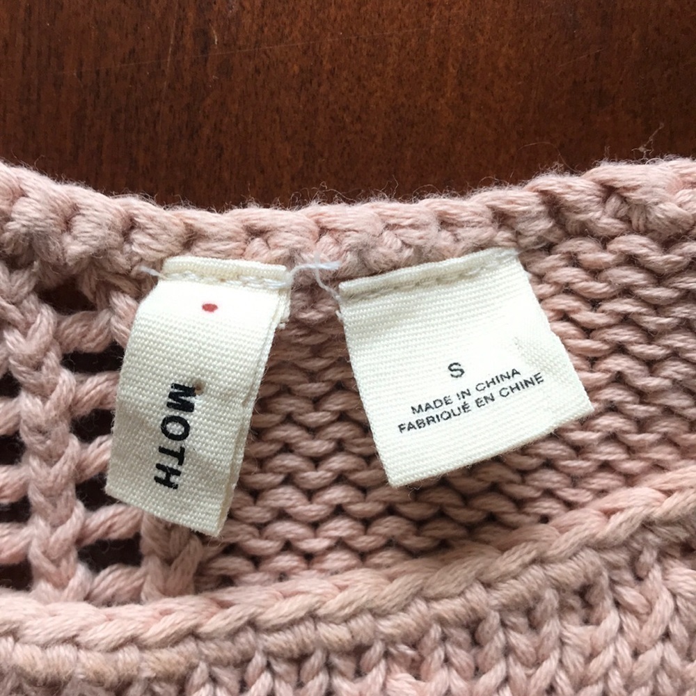 𝅺anthropologie Moth Knit Colourblock Sweater Small - Picture 3 of 7